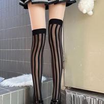 New Sexy Women Tights Pantyhose Anti-Hook Ultra-Thin Nylon Thigh High Stockings Pantyhose Lingerie Hosiery Striped Body Stocking One Size