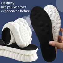 4D Full Cushion Orthopedic -odor High Elastic Absorption Suitable For Sports And Daily Wear Breathable Sweat Absorption Massage Insole 23 juoda