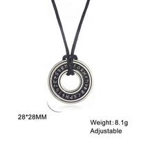Vintažiniai Šiaurės runų karoliai vyrams Nerūdijančio plieno Norse Runos Vikingų papuošalai Pagoniškas Elder Futhark pakabukas Amuletas Talismanas