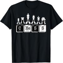 Funny Chess Set Pieces Periodic Table Board Game Player Gift T-Shirt Small XL