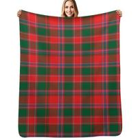 Clan Dalziel Tartan Throw Blanket Versatile Cozy Throw Blanket for All Occasions Size: 75*100cm, Weight: 230 GSM