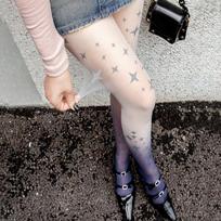 Star Gradient Sexy Women'S Stockings Spicy Girls Sweet Lolita Fashionable Stockings Street Dance Performance Bottom Socks One Size