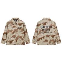 Cross-border American trendy brand GALLERY DEPT letter printing camouflage coach jacket men's and women's high street charging jacket S