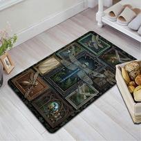 Dragonfly Frames Collage Pattern Rug Floor Mat for Living Room or Bedroom Soft and Comfortable Carpet a Gift for Birthday and Holiday. 40x60cm( 15x23in ) įvairiaspalvis