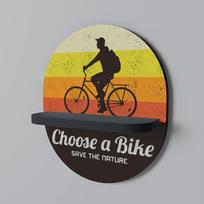 Choose a bike oval black shelf