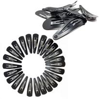 TEMPERIA Tic Tac Hair Clips for Girls (Pack of 36pcs) (5cm) (Matte Black) - Tik Tak Pins for Women