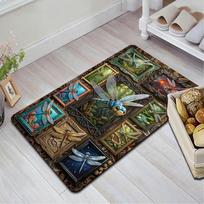 Dragonfly Collection Pattern Rug Floor Mat for Living Room or Bedroom Soft and Comfortable Carpet a Gift for Birthday and Holiday. 40x60cm( 15x23in ) įvairiaspalvis