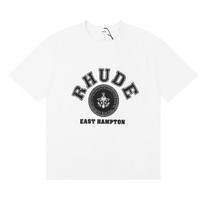 24SS cross-border European and American tide brand RHUDE micro-label letter pattern printed short-sleeved t-shirt men's and women's American high S