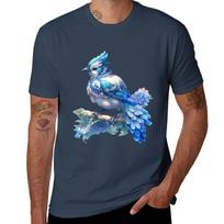 Blue Bird Tshirt Gym Exercise Short Sleeve Tshirt S