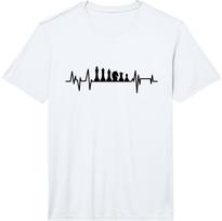 Chess Heartbeat Chess Player Cute Design Funny Gift Performance T-Shirt Unisex T-Shirt XL