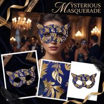 Jazz Half Face for Halloween Masquerade Party Couple Costume One Size mėlyna