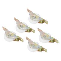 5Pcs Pulley Single Wheel Standard Smoothly Sliding Low Noise Window Pulley for Sliding Door Cabinet 30mm PP