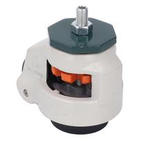 Leveling Stem Caster Adjustable Height M12 Threaded Rod Workbench Rotating Caster with 62mm Wheel and Foot Pad Nylon PA, alloy, rubber