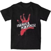 System of a Down red hand graphic black T-shirt XL
