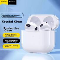 Stiger AirPods 4 Case, Compatible with Bluetooth Earphones, Shockproof, Anti-Dust, Non-Slip, Anti-Fingerprint, Transparent Full Protection Cover