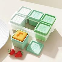 9I9 Baby Food Container, Frozen Compartment, Infant Food Freezer Mold, 6-Compartment Ice Cream Freezer Box, Tool A54