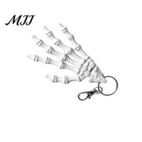 Skeleton Hand Bag Charm Keychain, Articulated Fidget Flexible Gothic Costume Accessory Hands Pendants, Halloween Spooky Keychain for Handbags Keys K