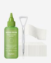 beplain Mung Bean Porių šveitimo vanduo Sebumo minkštinimo ir inkštirų priežiūros rinkinys 150ml + 2 krypčių sebumo šveitiklis + 40 medvilninių tamponų Set 1EA white