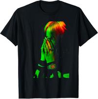 Official Billie Eilish Hand Face Photo Black T-Shirt S
