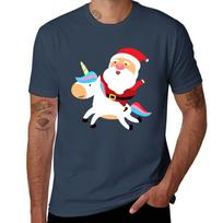 Santa Riding On Unicorn Tshirt Dry Fit Running Short Sleeve Top S