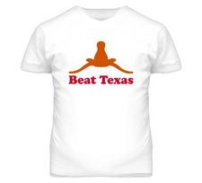 Texas Football Horns Down College Rivals White T Shirt S