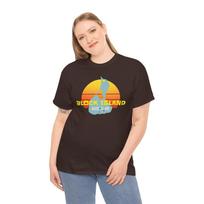 BLOCK ISLAND RI surf style Unisex Heavy Cotton Tee S
