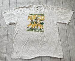 Cross Colours HBCU Homecoming Drum Line Graphic T Shirt Size 2XL XXL White HTF L