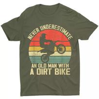 Dirt Bike Rider Motocross For Dirt Biking Old Man Grandpa Unisex T-Shirt M