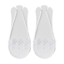 Women's Sheer Low Cut No Show Ankle Socks With Elastic Strap Nonslip Slingback Lace Boat Socks For Flats Heel Daily Wear