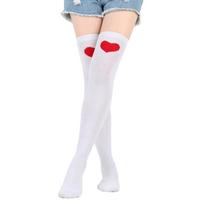 Valentines Day Over Knee Cute Vibrant Colorful Lip Heart Pattern Long Socks Party Thigh High Stockings Tights for Womens