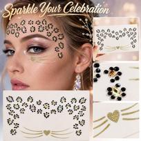 Glitter Face Stickers for Festival Party Stage Makeup Decals One Size