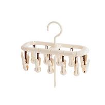Thickened Design Sock Drying Rack 12/20 Clips with Extended Rod Hanging Underwear Clips Space Saving Non-slip