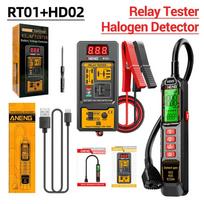 ANENG RT01 Car Relay Tester HD02 Halogen Leak Detector Kit Universal 11-25V Car Battery Check Diagnostic Refrigerant R22/R32/R134a Gas Testing Tools juoda