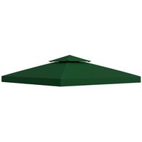 3(m) Gazebo Top Cover Double Tier Canopy Replacement Pavilion Roof Dark Green 300 x 300 x 18 cm žalia