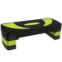 Aerobic Stepper, Height-Adjustable, for Indoor and Outdoor Use, Load Capacity up to 150 kg, 80 x 31 x 10-20 cm, Green 80 x 31 x 20 cm