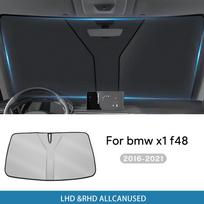 Foldable Sun Umbrella Front Windshield Sun Shade for BMW X1 F48 2016-2021 Portable Anti-UV Interior Sun Screen silver sidabras