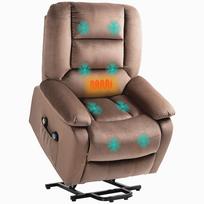 Lift Chair with Massage Function, 90x93x110cm, Brown 90 x 93 x 110 cm ruda