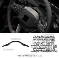 Real Carbon Fiber Steering Wheel Frame Trim for Cupra Formentor Leon 2020-2026 Ateca 2021-2026 Terramar 2025-2026 Type B Black Carbon / For Cupr juoda