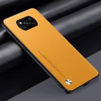 Prabangus PU odinis dėklas, skirtas Xiaomi Poco X3 Pro Matte galinis dangtelis silikono apsauginis telefono dėklas, skirtas Poco X3 NFC X3Pro PocoX3 Coque For Poco X3 geltona