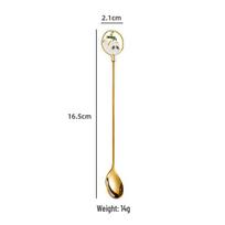 Japanese Style Bamboo Panda 304 Stainless Steel Coffee Stirring Spoons Set
