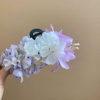 Sweet Floral Shark Clip Elegant Bohemia Barrettes Temperament Simulation Flower Hair Claw  Daily violetinė