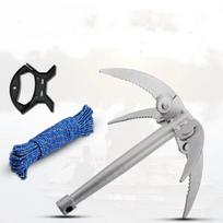 Sulankstomas vandens žolės inkarinis peilis lauko pjovimo pjautuvui 4 dantų peilis 10m thick rope + anchor knife (with handle)