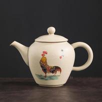 200ml Chinese Antique Pottery Ceramic Teapots Hand Painted Cock Tea Pot Household Kettle Travel Portable Tea Set Accessories