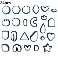 DIY Polymer Clay Earrings Cutter Set 18 21 24 Pcs Geometric Baking Moulds for Handmade Jewelry Art Projects