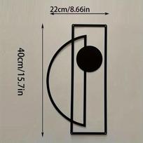 Metalinės sienos meno rinkinys Modernus abstraktus vertikalus dekoras TY3342 juoda