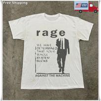 Rage Against The Machine Rock Band T-shirt, Unisex White T-shirt, Size S-5XL XL