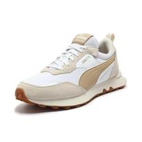 PUMA Rider FV Textile, Artificial Leather Comfortable Low top Casual Shoes Unisex White Brown 391925-06 40