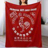 Sriracha Full Throw Blanket Multi Use Warm Blanket for Living Room Bedroom Size: 75*100cm, Weight: 230 GSM