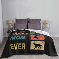 Blanket Best Husky Mom Ever 1118 Cute Siberian Husky Best Siberian Husky Funny Siberian Husky Size: 75*100cm, Weight: 230 GSM