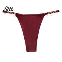 Panties with Shiny Strap Women G-String Thong, Low Rise & Heart Ring, Stretch Breathable No Show T-back Underwear for Ladies Thong M